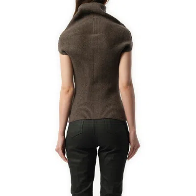 Rick Owens Women's Sleeveless Crater Knit Sweater In Dust