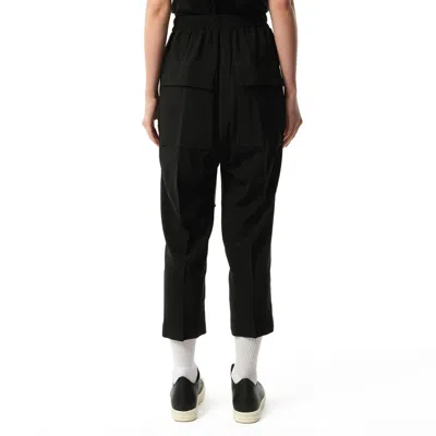 Shop Rick Owens Women's Heavy Cady Cropped Drawstring Astaires Pants In Black