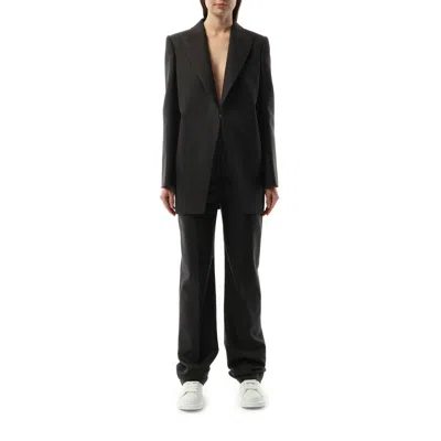 Alexander Mcqueen Women's Cut Away Long Jacket In Grey