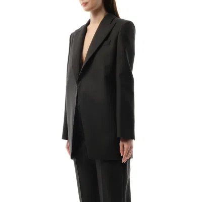 Alexander Mcqueen Women's Cut Away Long Jacket In Grey