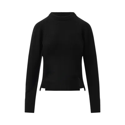 Alexander Mcqueen Women's Chevron Corset Jumper In Black