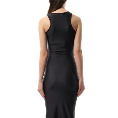 Coperni Embellished Satin-jersey Midi Dress In Black