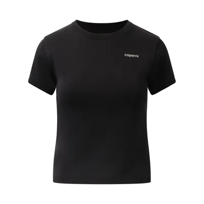 Coperni T-shirt En Coton In Black/white