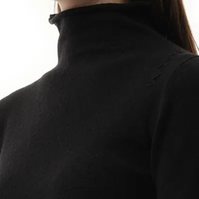 Marni Woman Turtleneck Black Size 6 Virgin Wool In Black