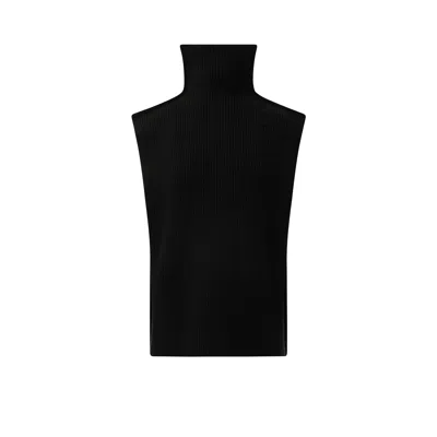 Marni Ribbed Virgin Wool Top In Black