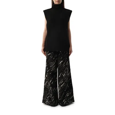 Marni Ribbed Virgin Wool Top In Black