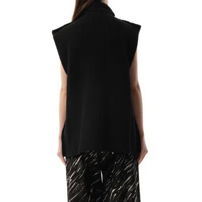 Marni Ribbed Virgin Wool Top In Black