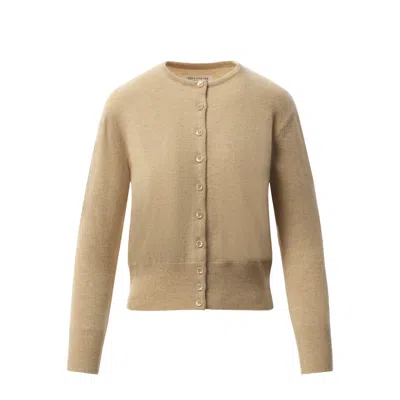 Maison Margiela Virgin Wool Cardigan In Walnut