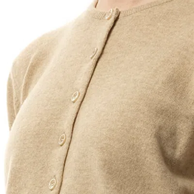 Maison Margiela Virgin Wool Cardigan In Walnut