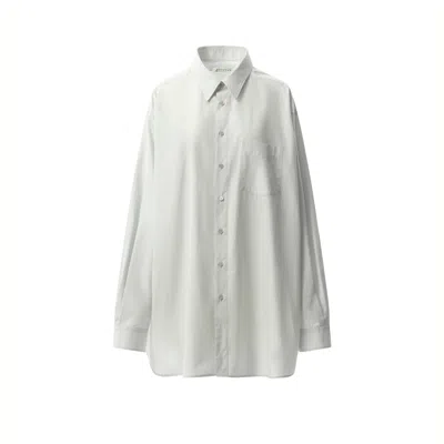 Maison Margiela Women's Long-sleeved Shirt In Light Blue