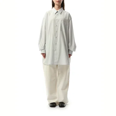 Maison Margiela Women's Long-sleeved Shirt In Light Blue