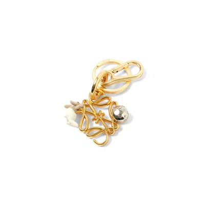 Loewe Women's Anagram Charm With Bunny In Sahara/soft White