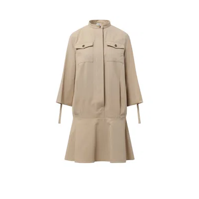 Loewe Women's Drop Waist Dress In Beige