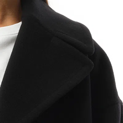 Loewe Wool Single-breasted Coat In Black