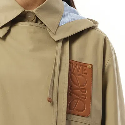 Loewe Women's Hooded Anagram Parka In Sweet Caramel
