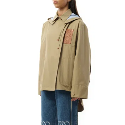 Loewe Women's Hooded Anagram Parka In Sweet Caramel