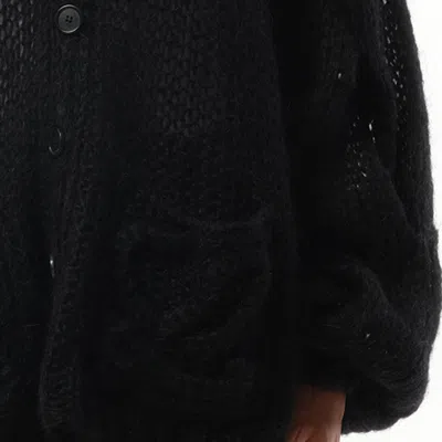 Loewe Anagram Cardigan In Mohair In Black