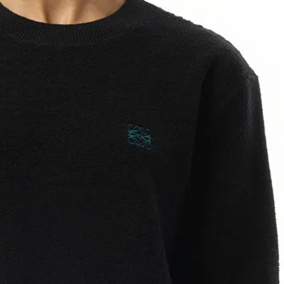 Loewe Women's Merino Wool Anagram Sweater In Black