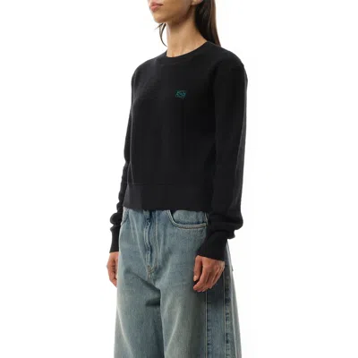 Loewe Women's Merino Wool Anagram Sweater In Black