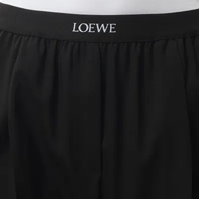 Loewe Straight-leg Wool Trousers In Black