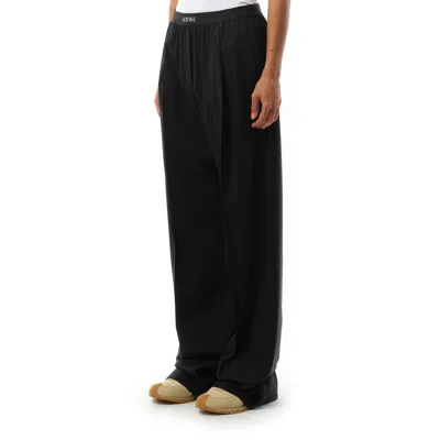 Loewe Straight-leg Wool Trousers In Black