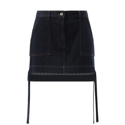 Loewe Women's Workwear Skirt In Indigo Blue