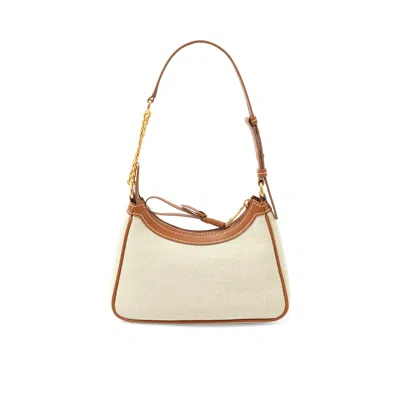 Balmain Women's B-army Shoulder Canvas Bag In Natural/brown