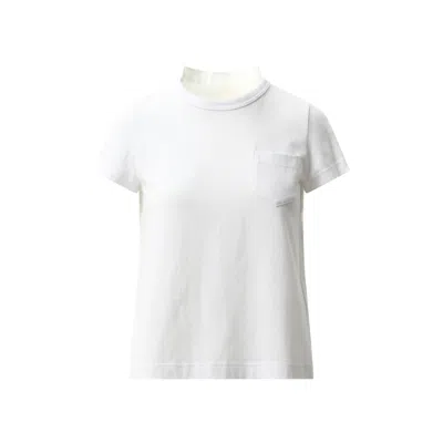Sacai T-shirt E Polo Bianco In White/off White