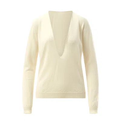 Rick Owens Women's Extreme V Neck Pullover In Dinge