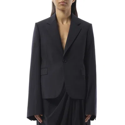 Loewe Navy Blue Wool Blazer In Dark Navy Blue