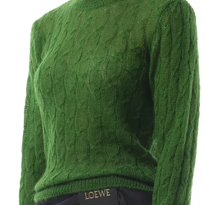 Loewe Maglione In Misto Nylon Verde Scuro  Donna In Green