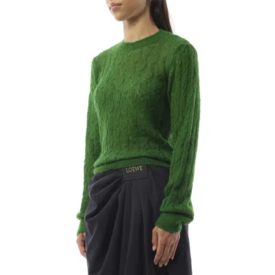 Loewe Maglione In Misto Nylon Verde Scuro  Donna In Green