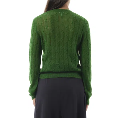 Loewe Maglione In Misto Nylon Verde Scuro  Donna In Green