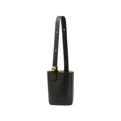 Loewe Green Calfskin Pebble Bucket Medium Bag Women In Black
