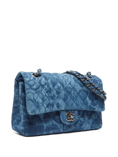 Pre-owned Chanel 2016 Classic Flap Shoulder Bag In Blue