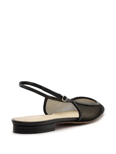 Alexandre Birman Olivia Net Mesh Slingback Ballerina Flats In Black