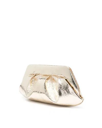 Themoirè Gold Vegan Leather Emera Pineapple Shoulder Bag In Gold