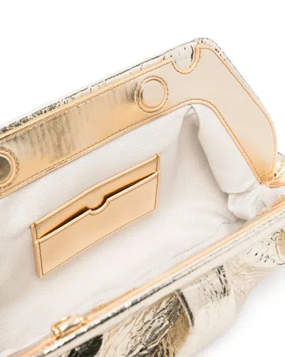 Themoirè Gold Vegan Leather Emera Pineapple Shoulder Bag In Gold