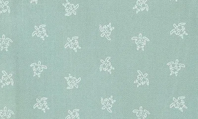 David Donahue Print Casual Short Sleeve Button-up Shirt In Sage