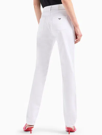 Emporio Armani J18 High-rise Skinny-leg Jeans In Comfort Bull In White