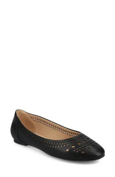 Journee Collection Kamrah Womens Round Closed Toe Ballet Flats In Black Kamrah