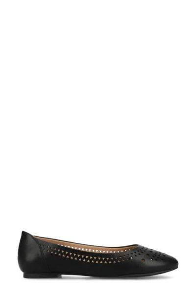 Journee Collection Kamrah Womens Round Closed Toe Ballet Flats In Black Kamrah