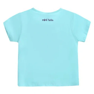 Mimi Tutu Cat-appliqué T-shirt In Blue