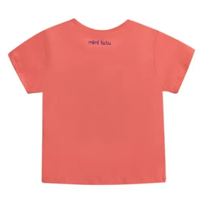 Mimi Tutu Cat-appliqué T-shirt In Orange