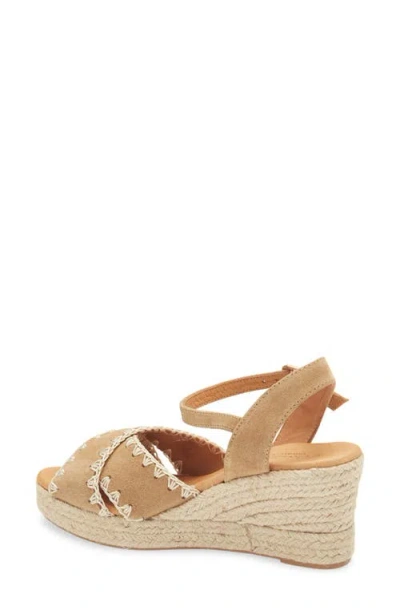 Cordani Ember Ankle Strap Espadrille Platform Wedge Sandal In Arena