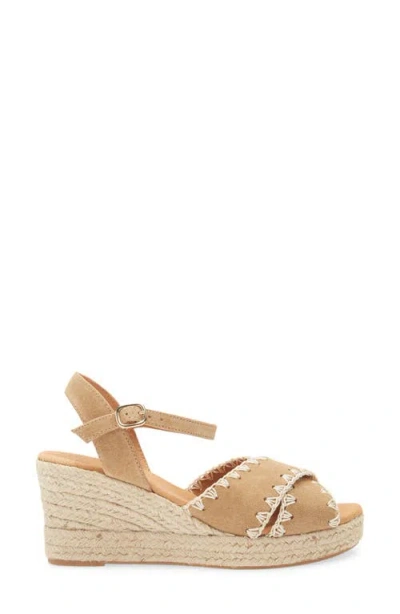 Cordani Ember Ankle Strap Espadrille Platform Wedge Sandal In Arena