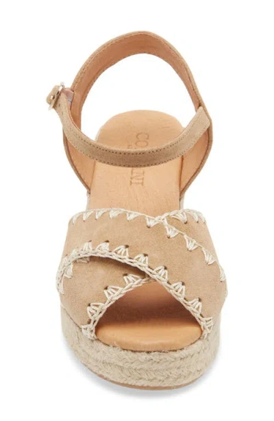 Cordani Ember Ankle Strap Espadrille Platform Wedge Sandal In Arena