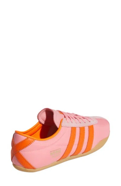 Adidas Originals Tokyo W Leather And Suede-trimmed Shell Sneakers In Pink