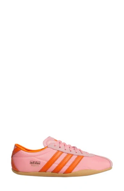 Adidas Originals Tokyo W Leather And Suede-trimmed Shell Sneakers In Pink