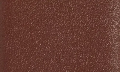 Nordstrom Leather Belt In Chocolate- Silver
